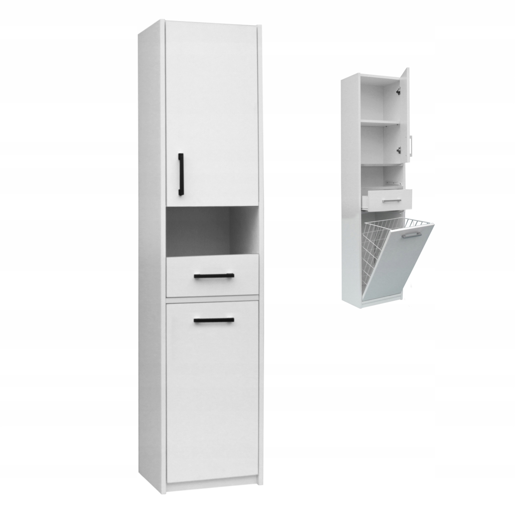 SZAFKA ŁAZIENKOWA STOJĄCA Z KOSZ. szer.40cm P 272K Szerokość mebla 40 cm