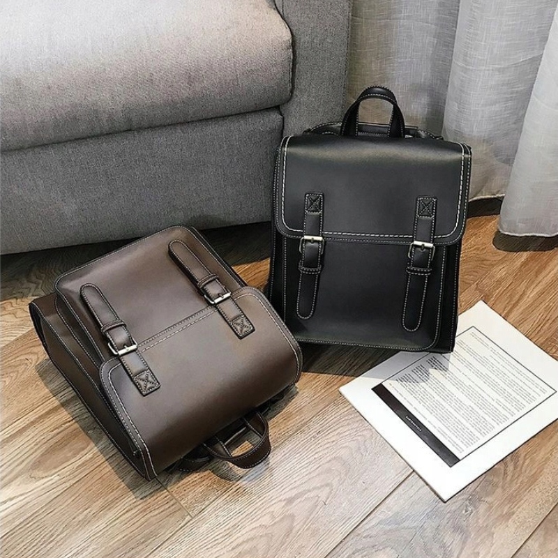 PLECAK DAMSKI SKÓRZANY TORNISTER TORBA VINTAGE 2W1 Kolor dodatkowy czerwony