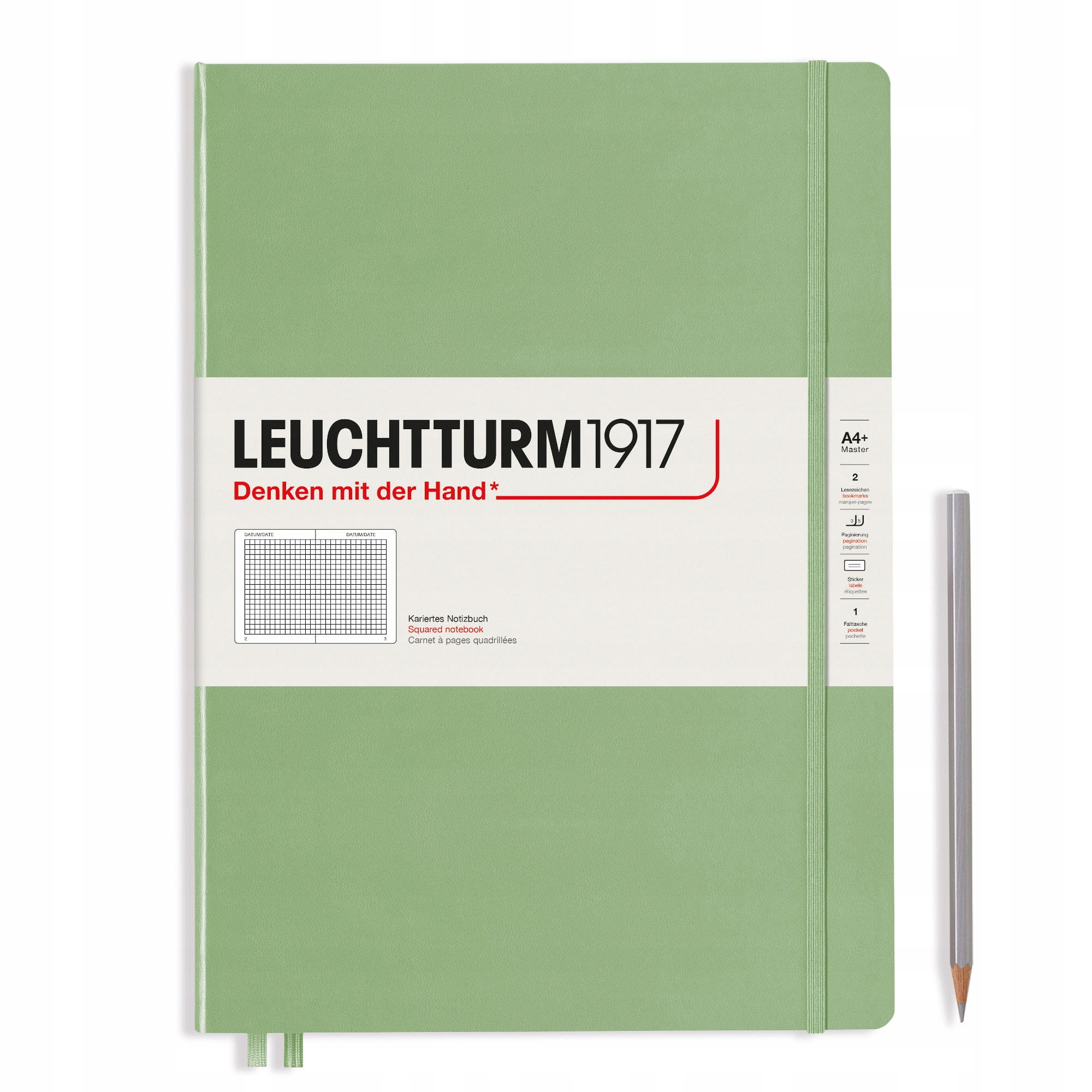 Notatnik Leuchtturm1917 Master Slim A4+, Kratka, Sage