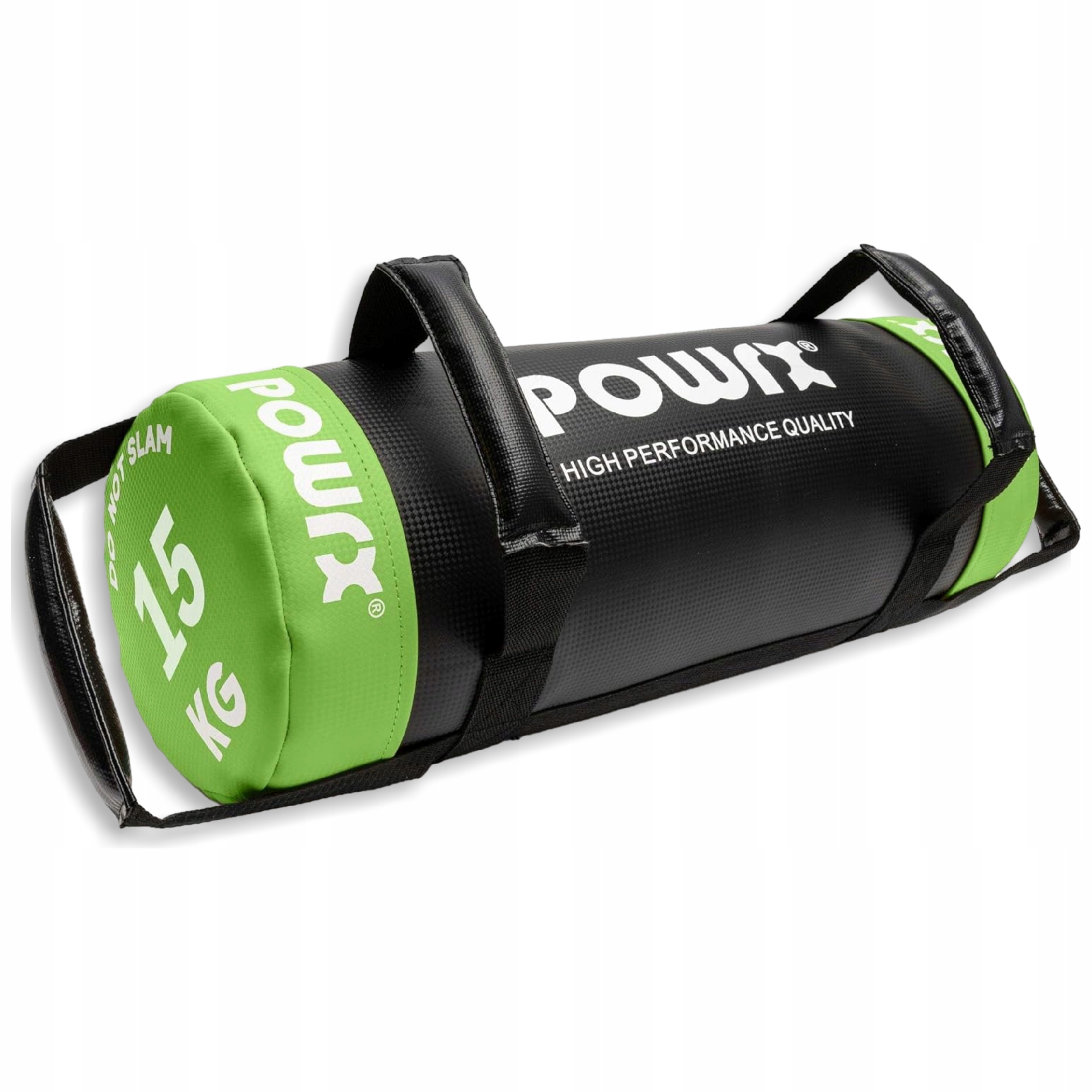 Power bag worek treningowy 15 kg czarno-zielony functional fitness