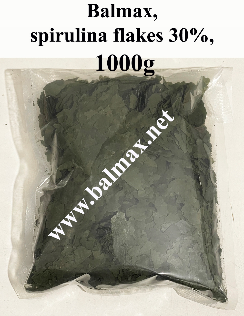 Levně Balmax spirulina flakes 30%, vločky spirulina, for fish, krmivo pro ryby 1 kg