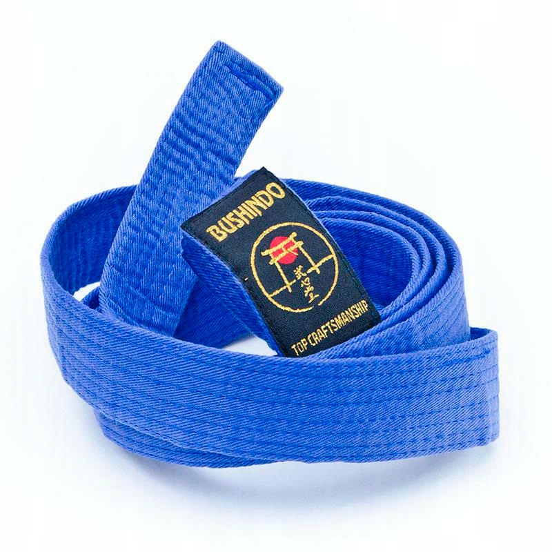 Pas Do Kimona 300 cm niebieski Bushindo judo karate aikido Wzmacniany