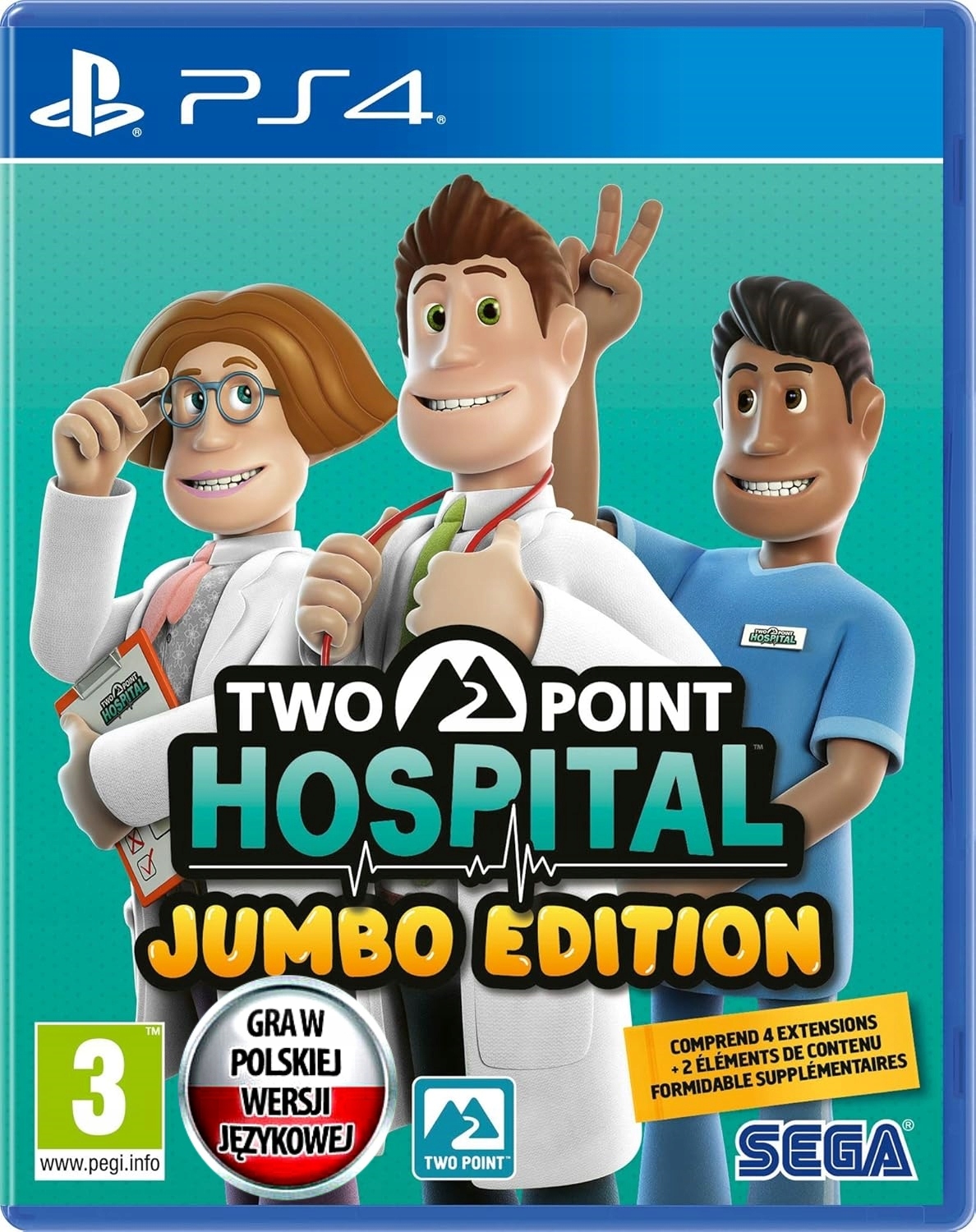 Two Point Hospital Jumbo Edition 4x DLC Szpital PS4 PS5 Płyta Pl