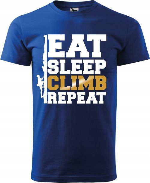 

Męska koszulka Wspinacz Eat sleep climb repeat