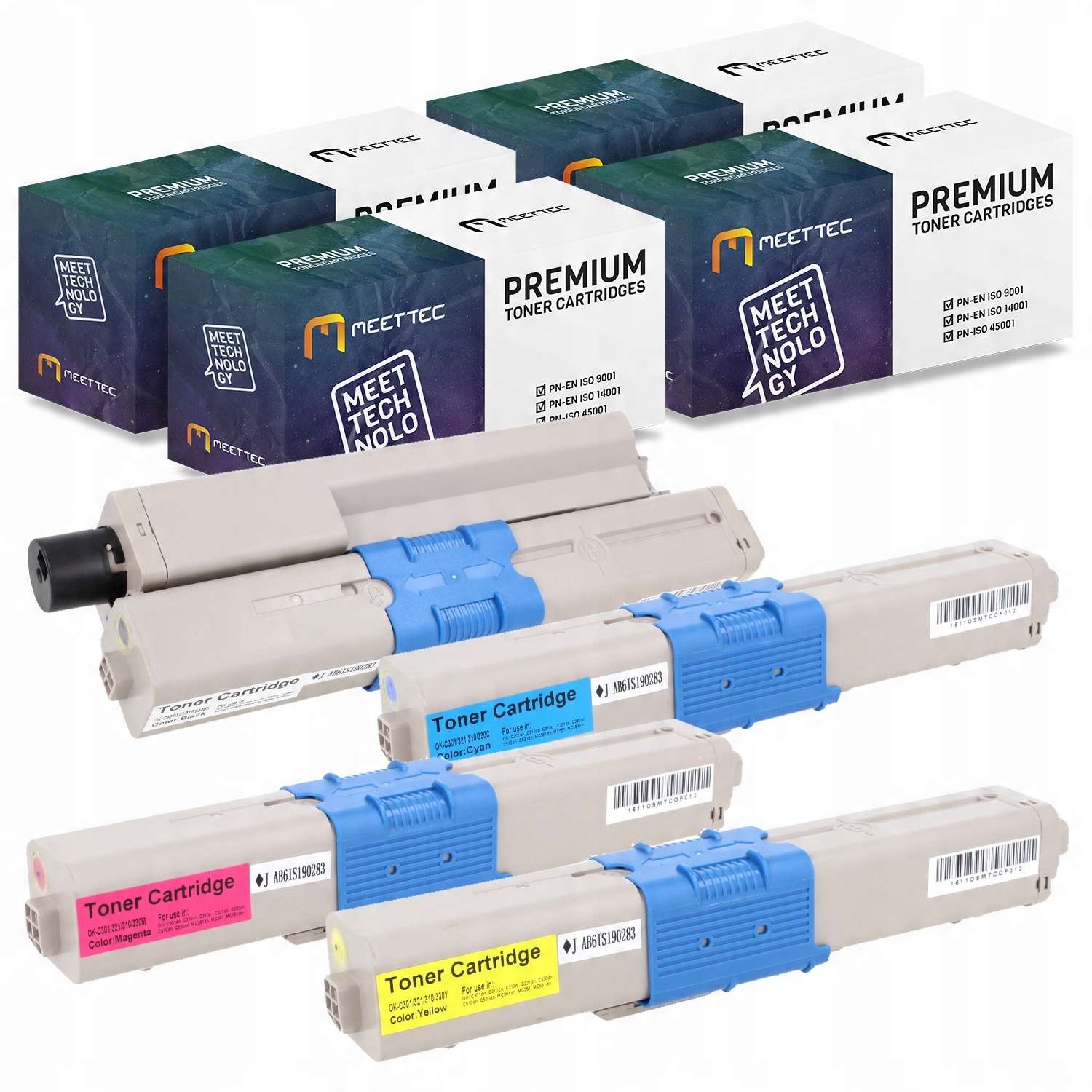 

Zestaw 4 x toner C301 do Oki Cmyk C301dn C321dn