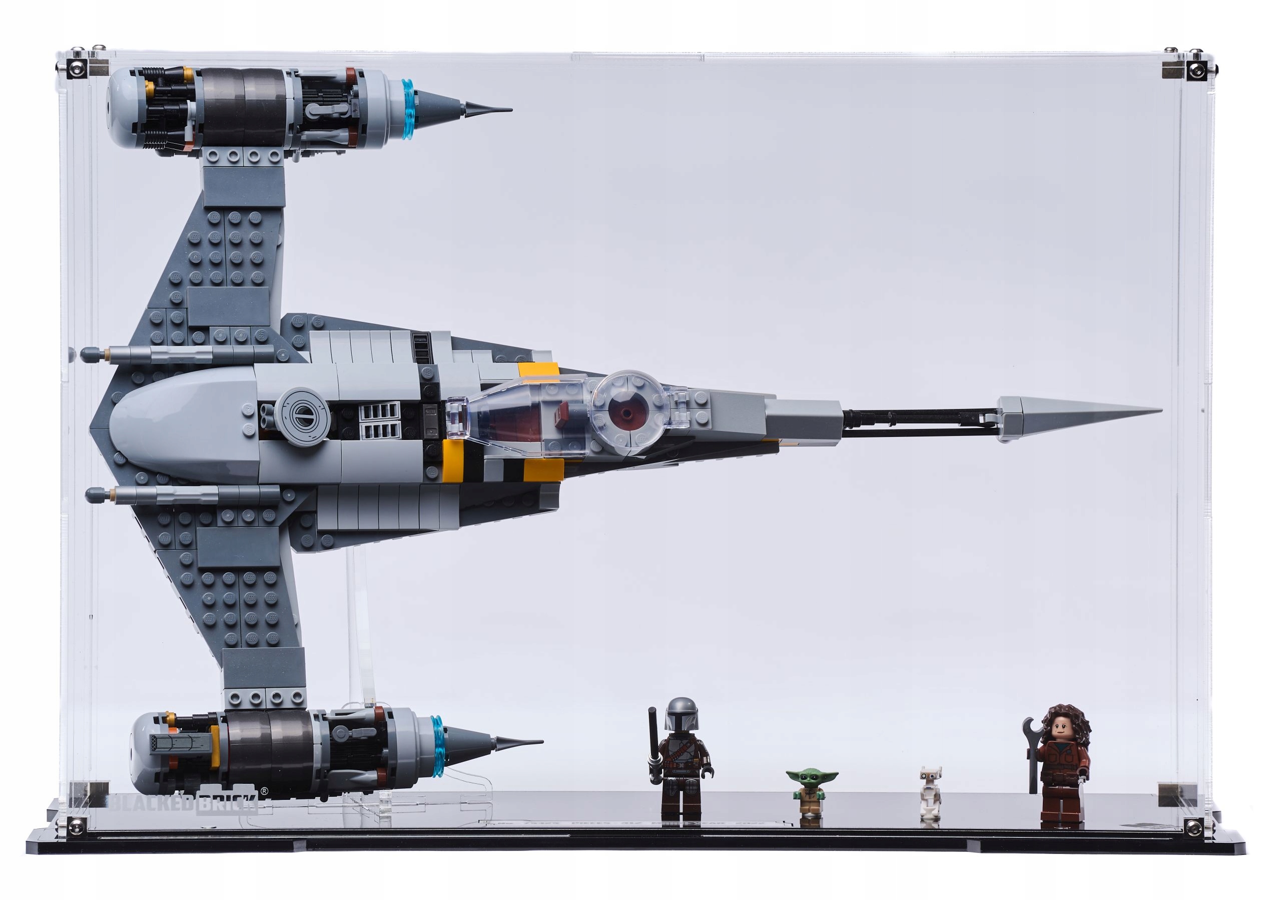 Vitrína Blacked Brick pre Lego Star Wars 75325 Stíhačka N-1 Mandalorianina