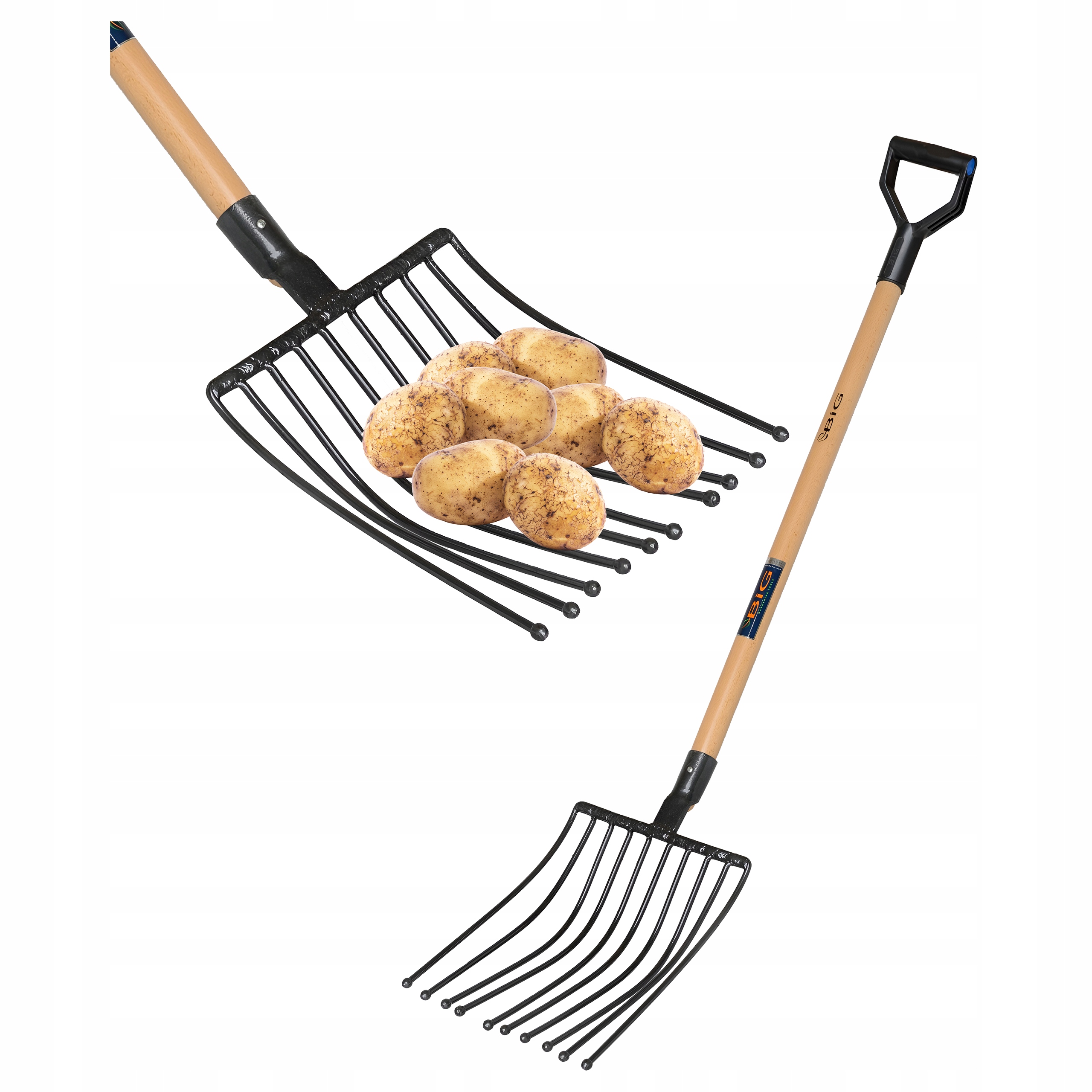 Widły Gable do Zieminków Stalowe Drewniany Trzonek Big 10 Zębów 138 cm