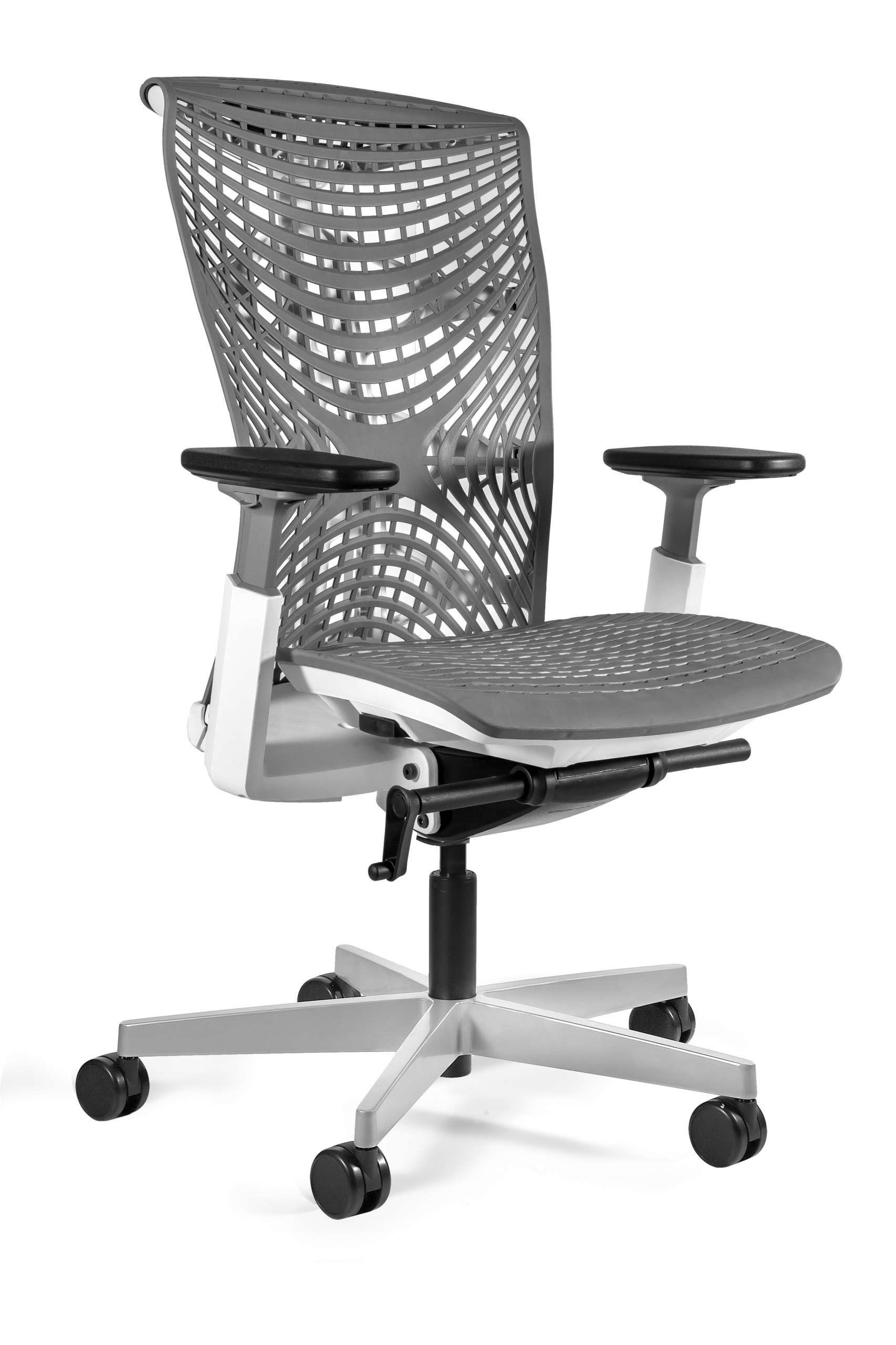 Krzesło Reya Szare Biurowe Elastomer Ergonomiczne