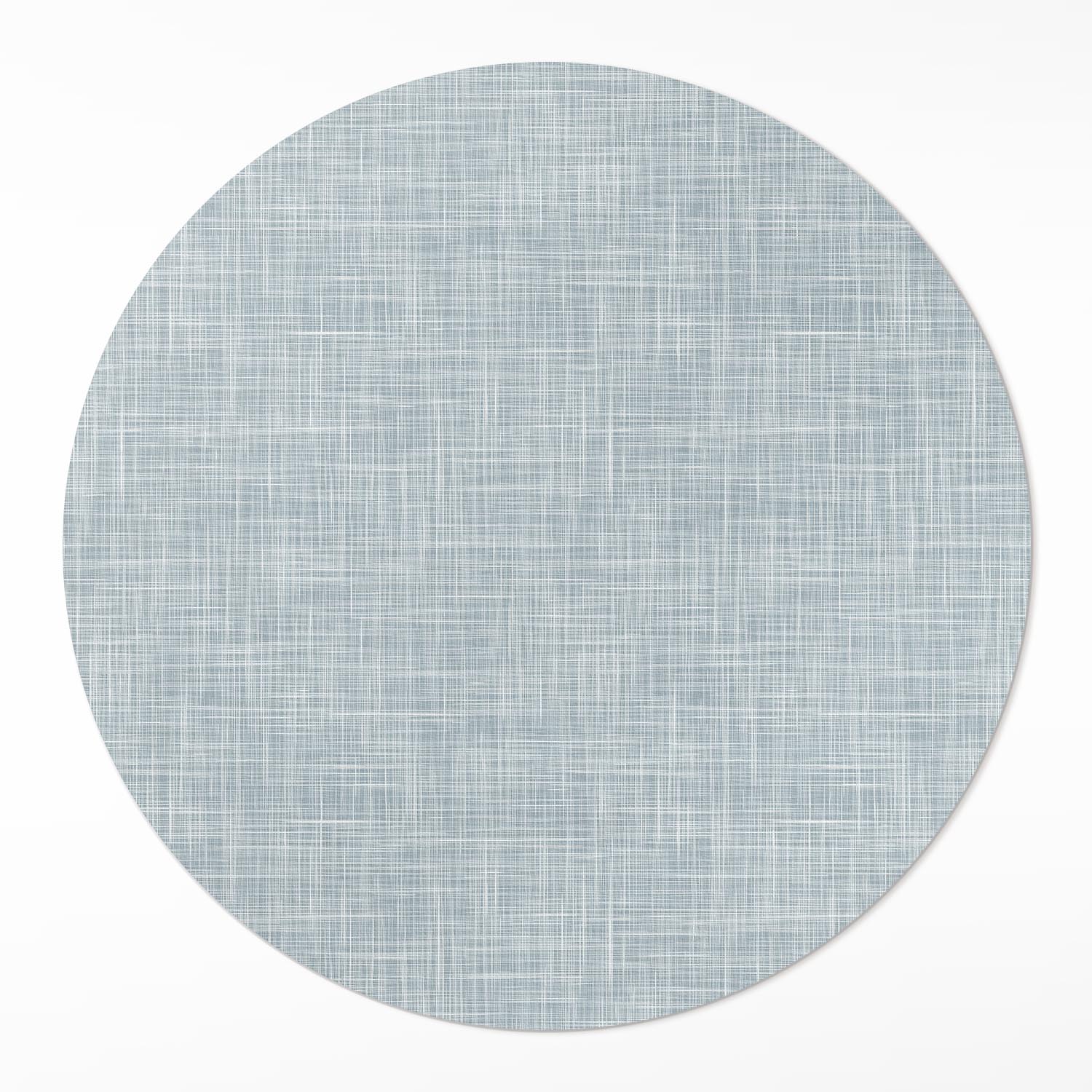 Koberec Pvc Kulatý Vnitřní průměr 80 cm Textura lněné tkaniny abstrakce