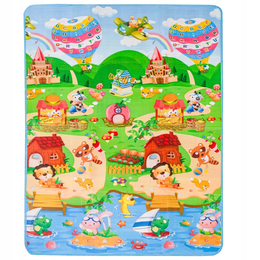 Mata Edukacyjna piankowa dwustronna plac zabaw 180x120cm Płeć chłopcy dziewczynki