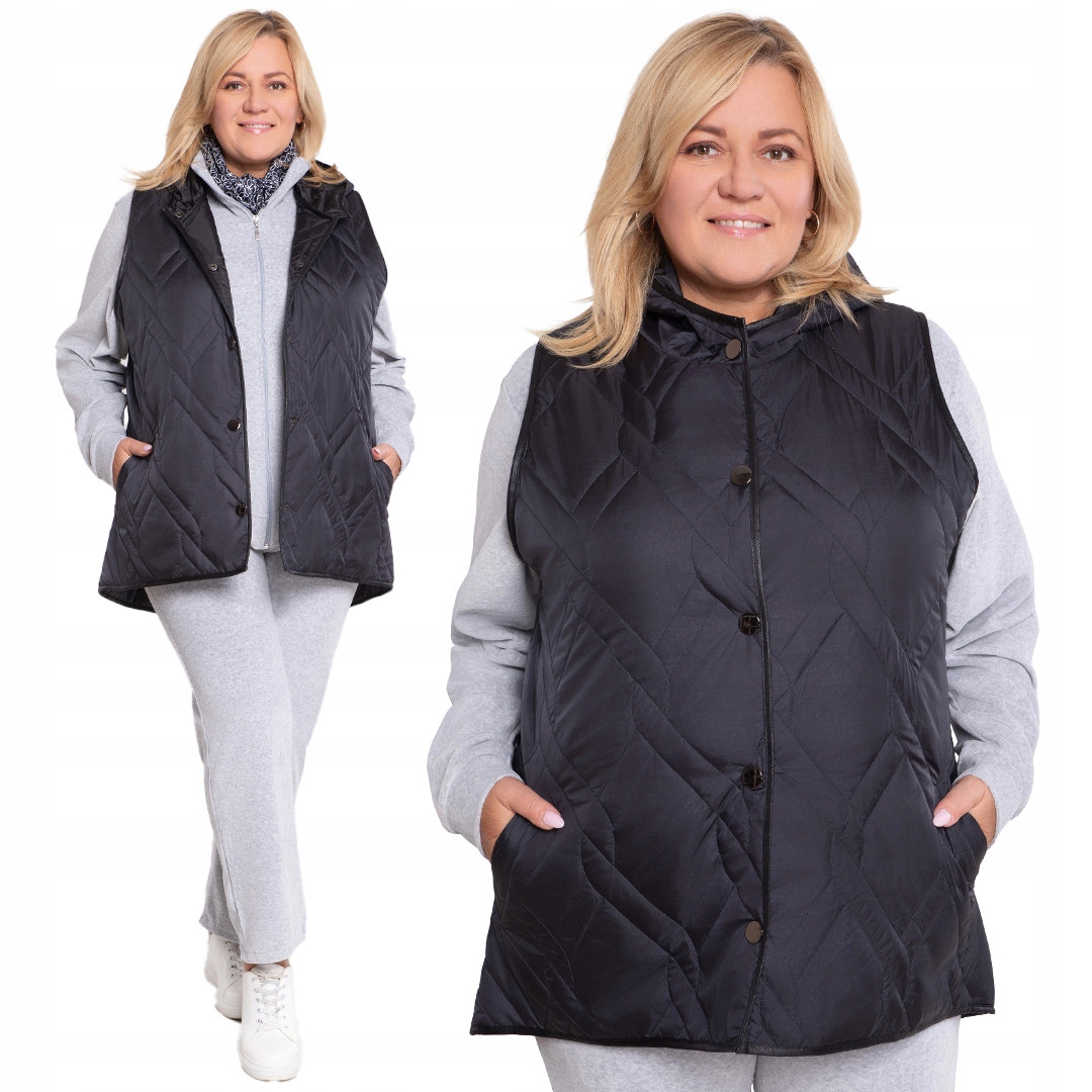 Grafitová prošívaná vesta 54