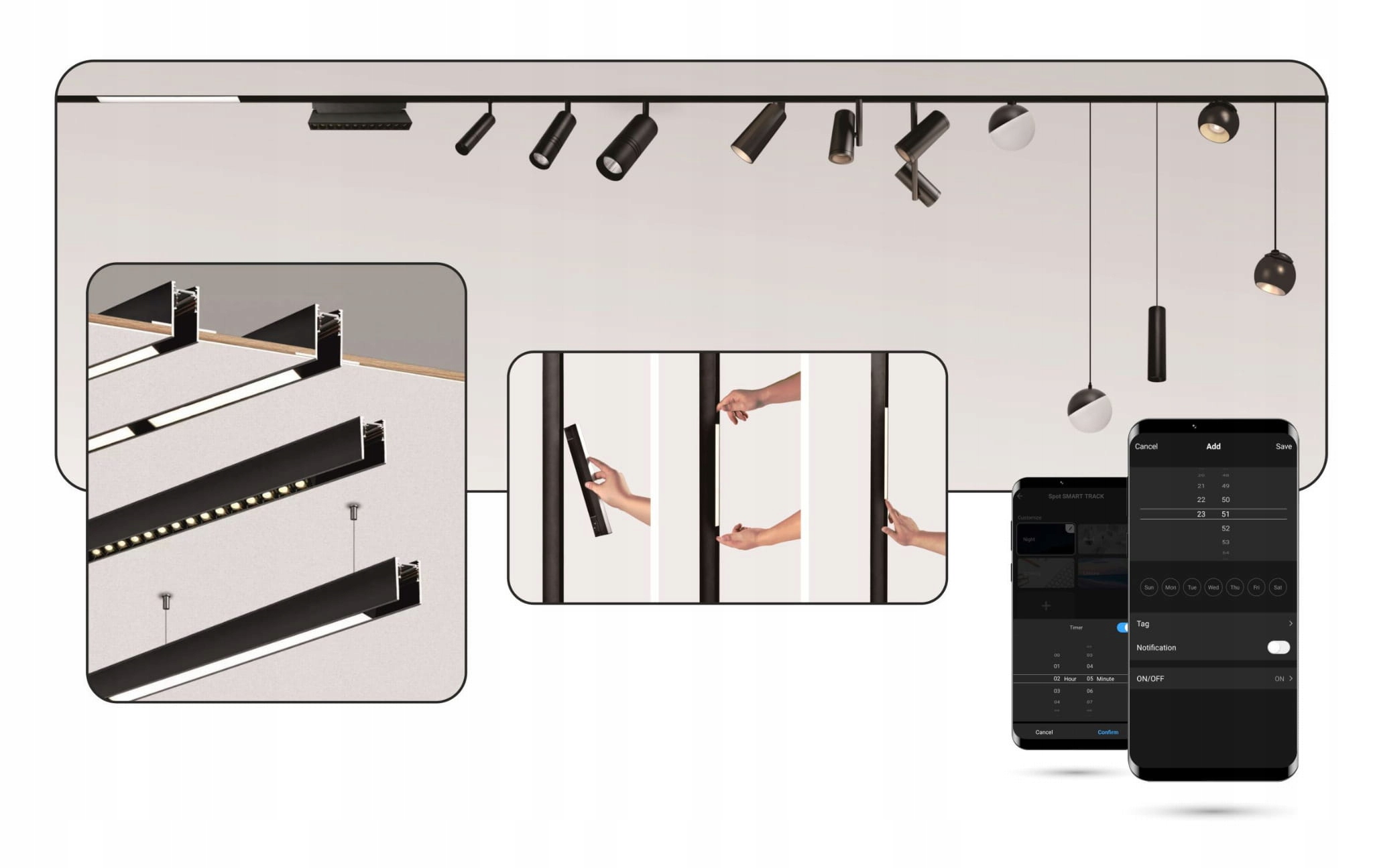 Złączka podtynkowa do płyt g-k potrójna do Szyn SMART TRACK 48VDC Rodzaj łącznik szynowy