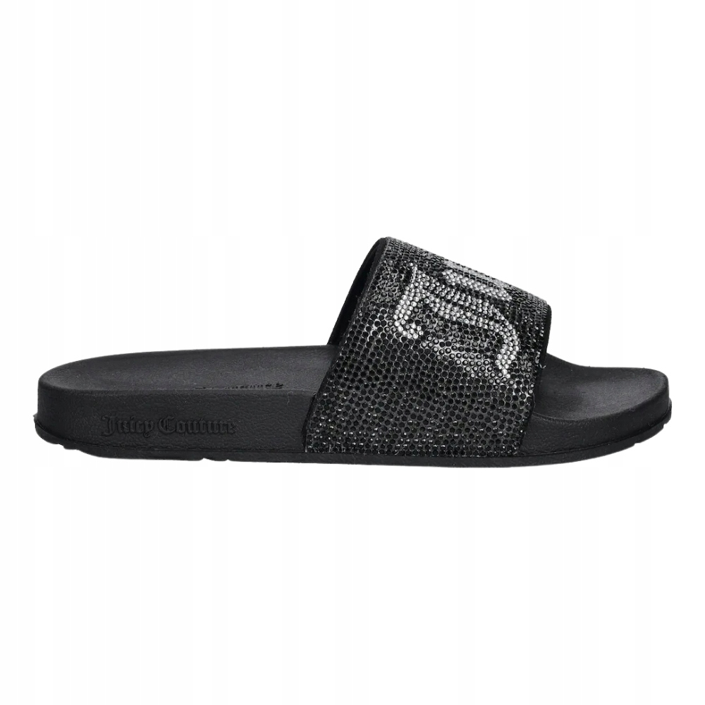 Juicy Couture Dámské černé nazouváky s zirkony Donna Slider 39