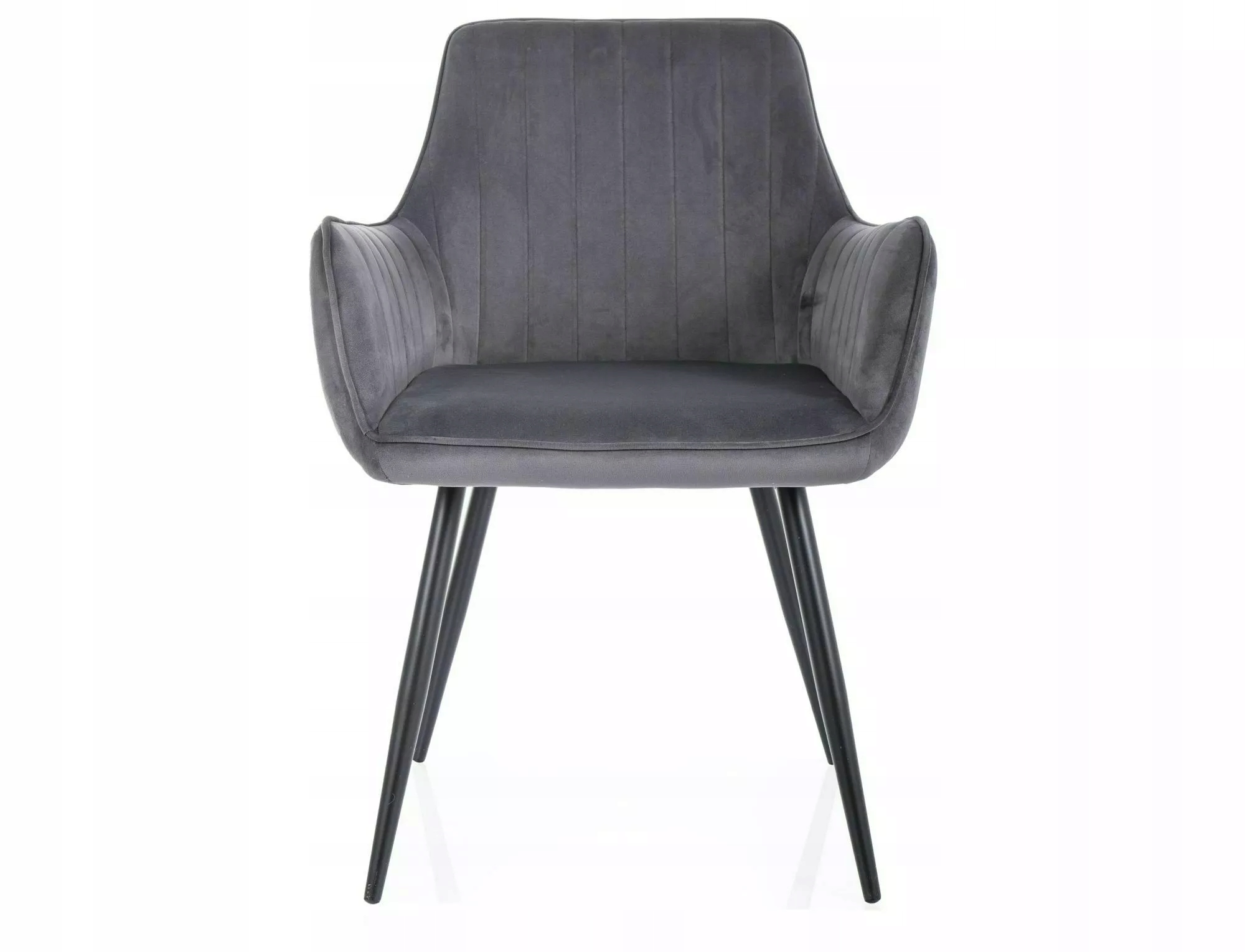 Čalúnená stolička Apple Velvet čierna/sivá Sig