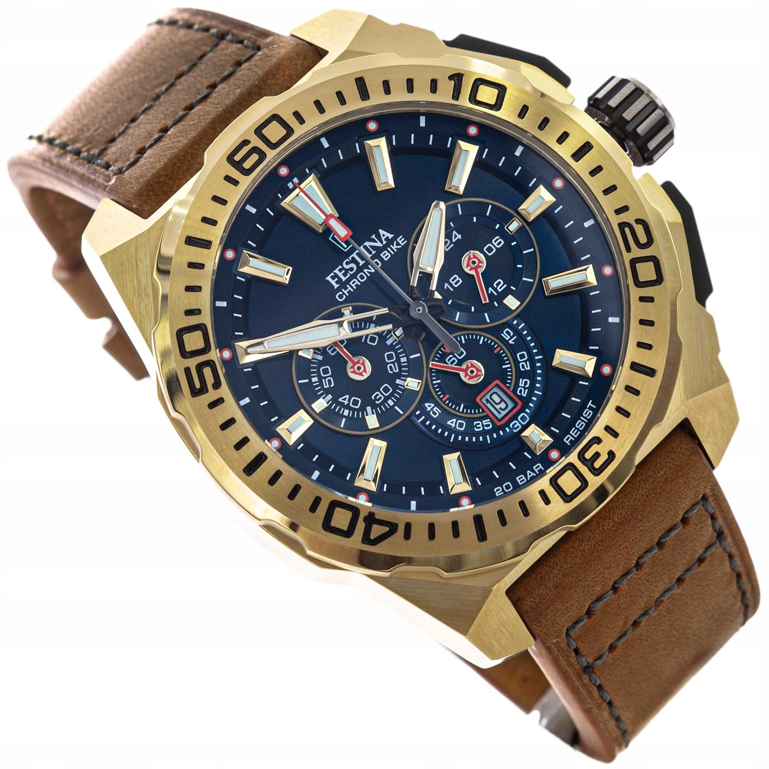 Pánské Hodinky Festina F20728/1 Chrono Bike Hnědé, Voděodolné