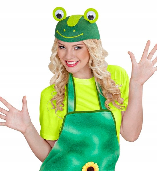 CZAPKA ŻABKA ŻABY ŻABA FILCOWA MONIKA Kolor dominujący odcienie zieleni