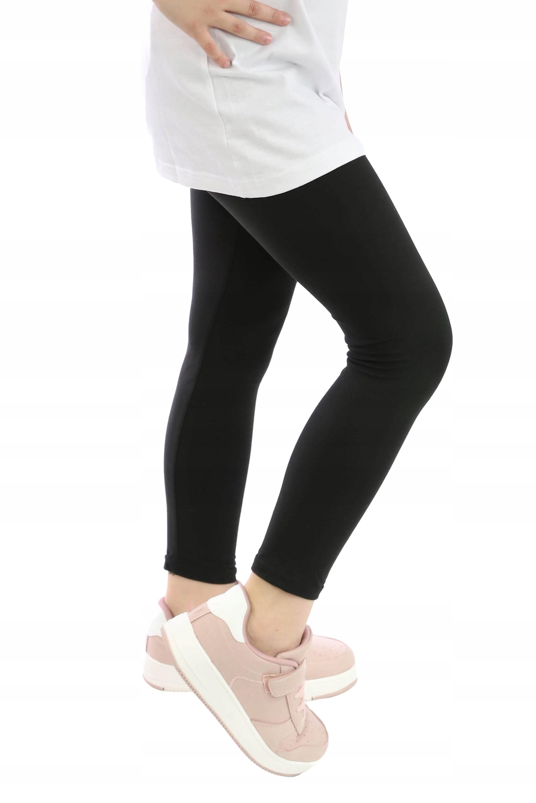 MORAJ legginsy getry dziewczęce wysoki stan kryjące CZARNE 158-164 Marka Moraj