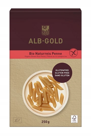 Levně 4X Alb-gold Těstoviny (rýžové) bezlepkové penne Bio 250 g