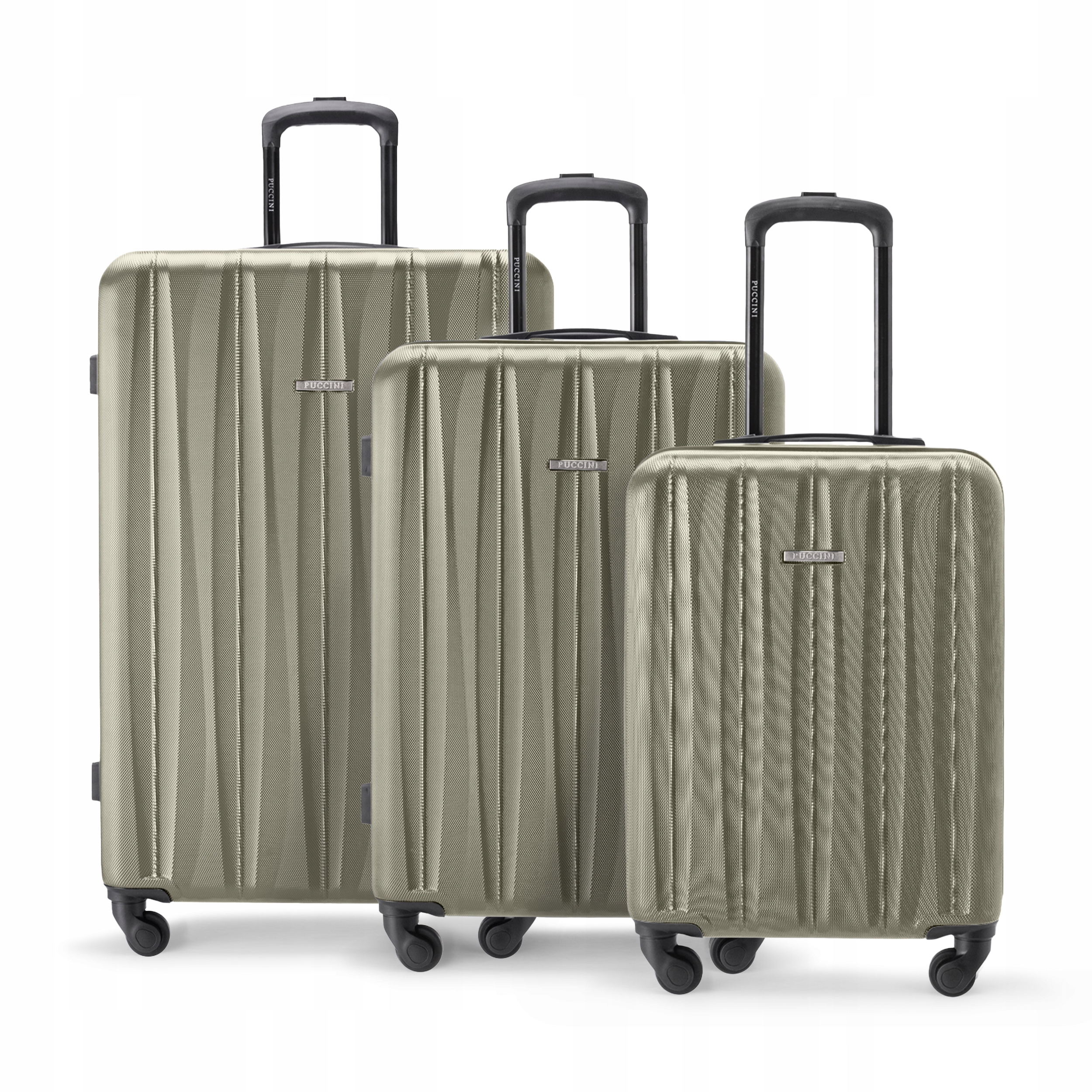 Puccini Zestaw Walizek Podróżnych Na Kółkach 3w1 Komplet Abs ABS021-6C