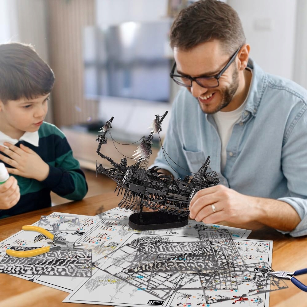 Piececool Puzzle Metalowe Model 3D Statek Głębinowy Duch Marka inna