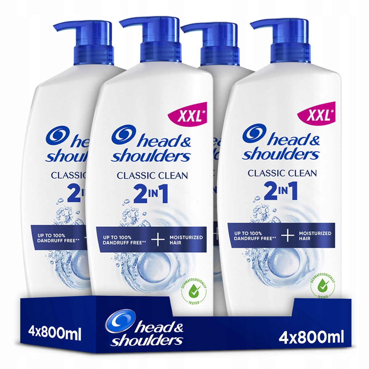 Zestaw Head & Shoulders Classic Clean Szampon z Odżywką 2w1 800ml x4
