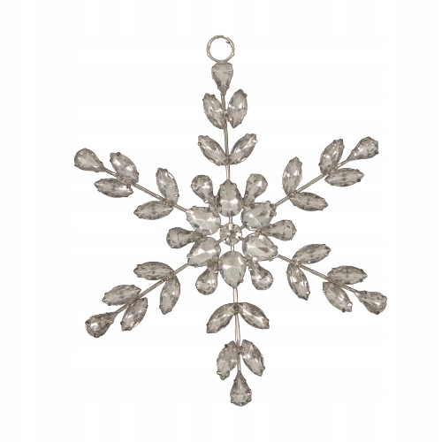 ZAWIESZKA ŚNIEŻYNKA GWIAZDKA SREBRNA KRYSZTAŁKI