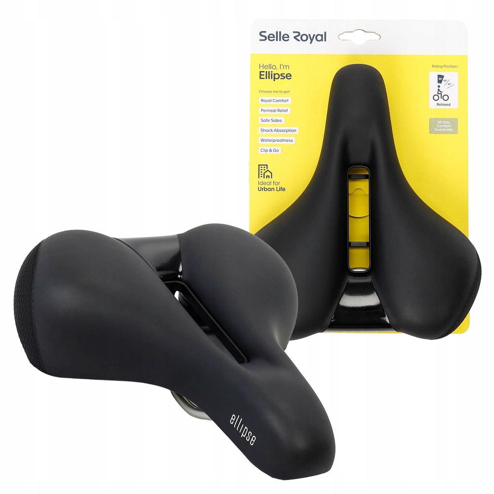Siodełko rowerowe Selle Royal Premium Damskie Męskie 90° żelowe elastomery