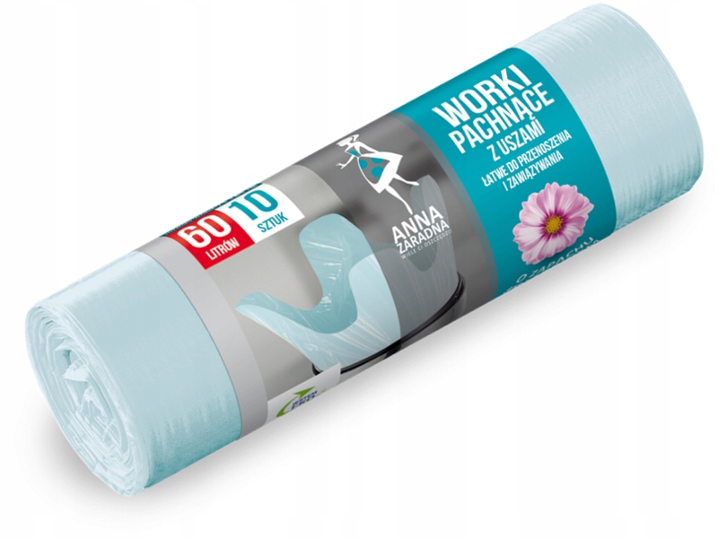 

Az Worki Na Śmieci Z Uszami Kwiatowe 60L 10 Sztuk