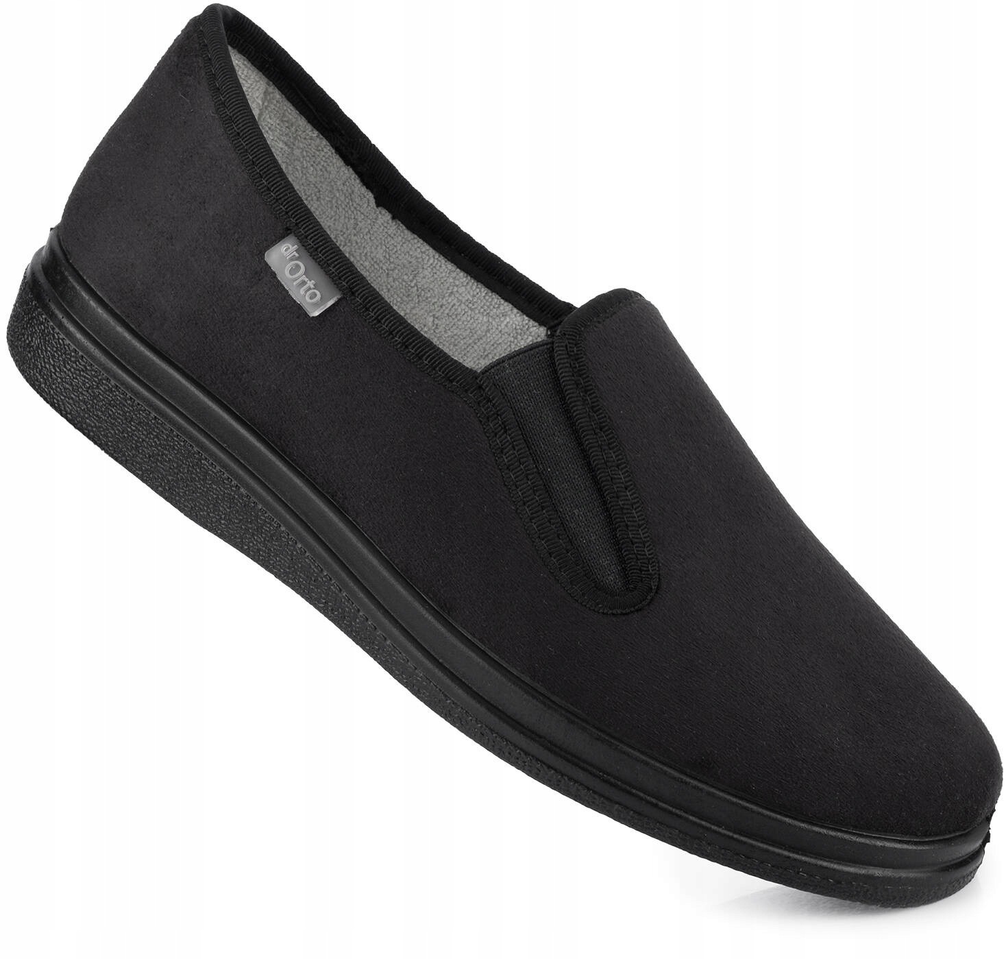 Dr Orto Męskie Buty Ortopedyczne Zdrowotne Wsuwane Czarne Szerokie r. 42