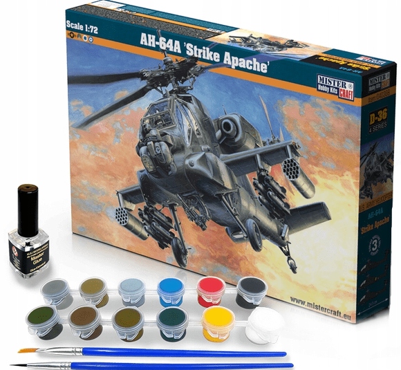 Model AH-64A Apache Pro Lepení Barvy Lepidlo