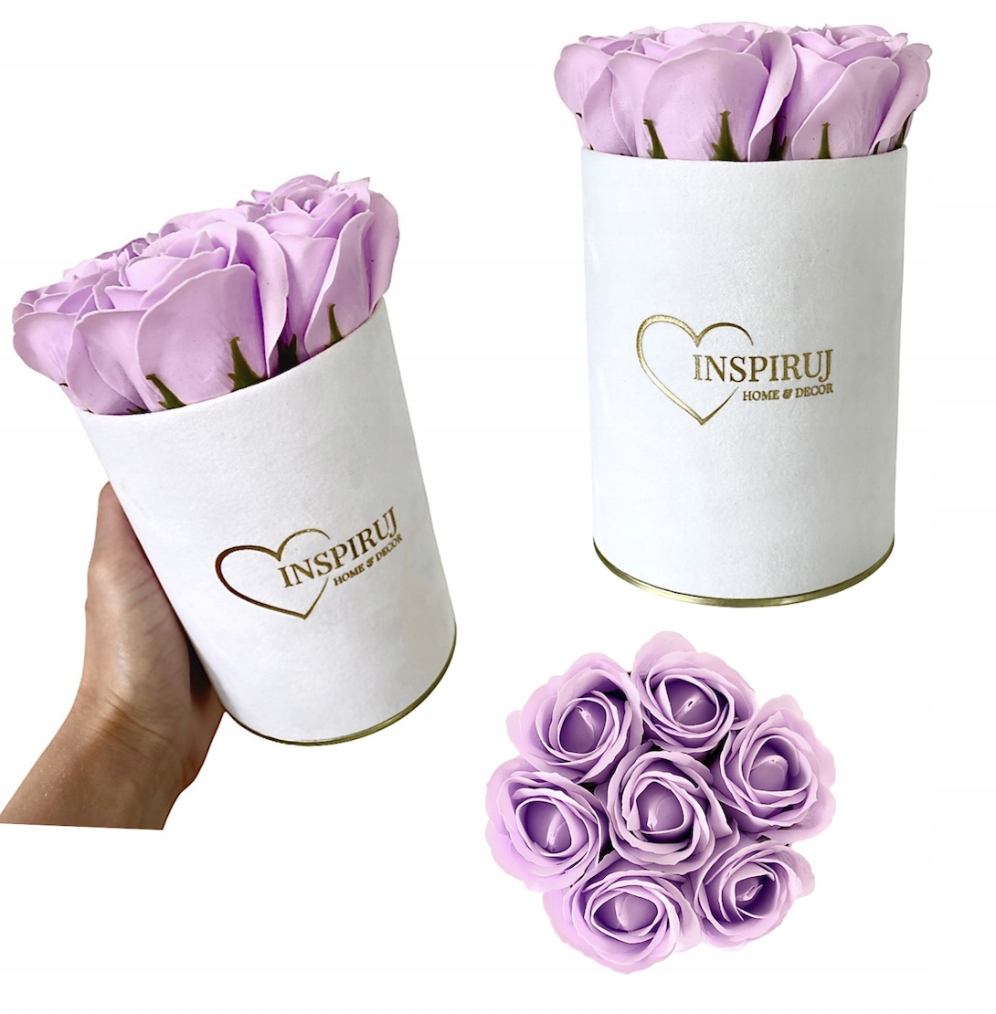 

Flowerbox róże mydlane kwiaty bukiet w pudełku