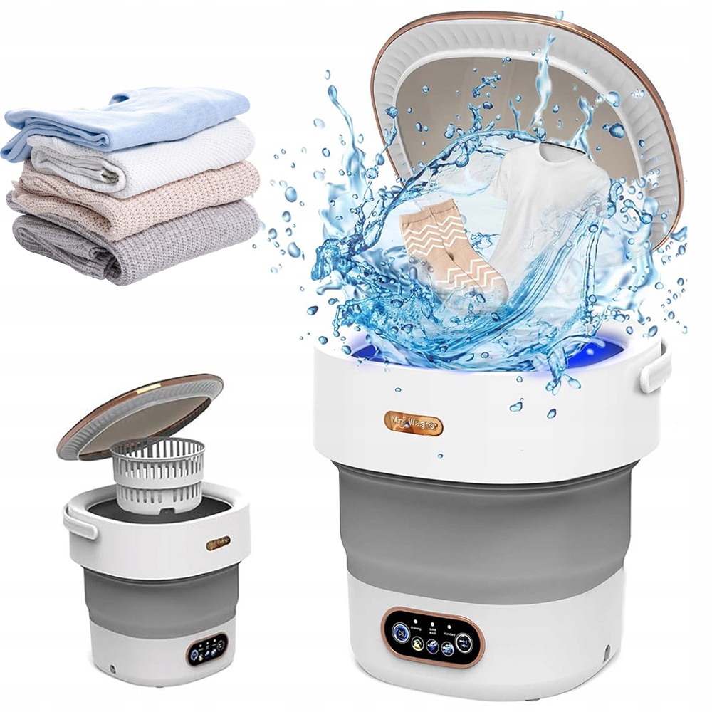 Mini Pralka Turystyczna 12L 3 Tryby Pranie Dla Niemowląt Bielizna Skarpetki