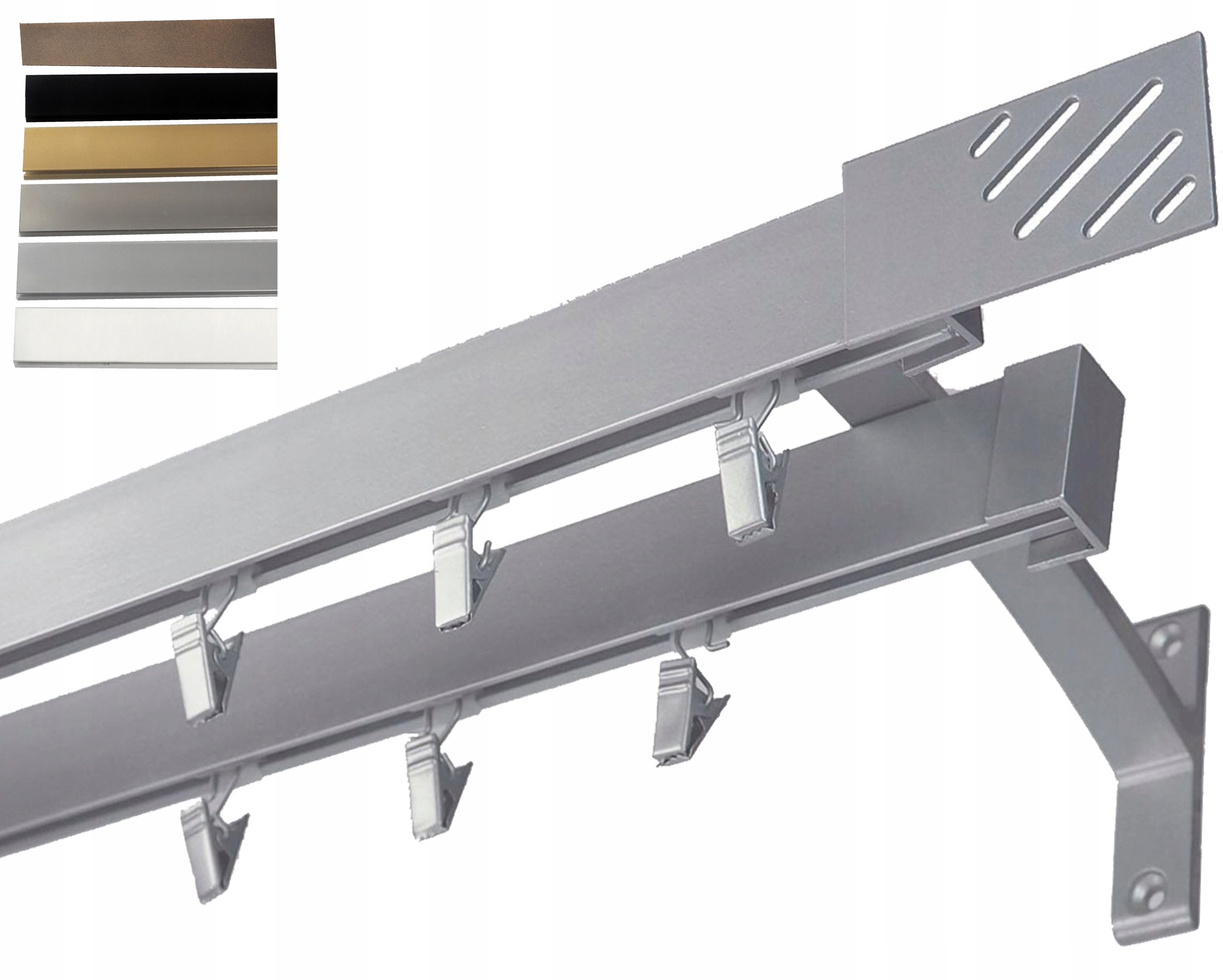 KARNISZ ALUMINIOWY PODWÓJNY 360 cm