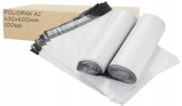 

Koperty foliowe pakowania paczek A2 430x600 100szt