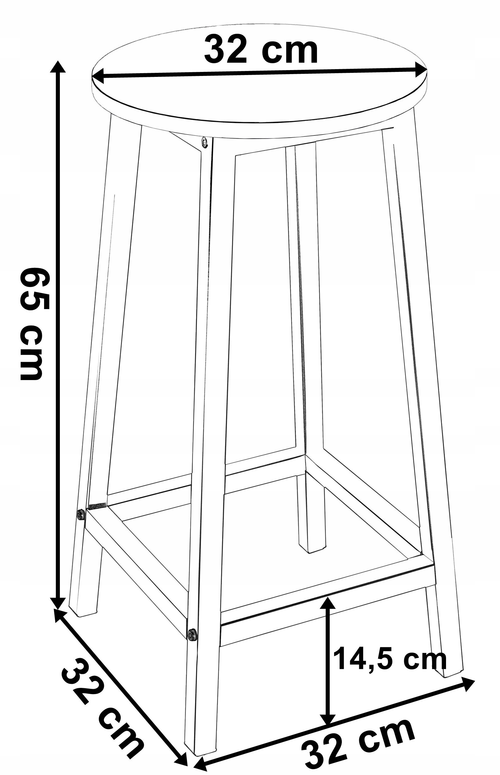 HOKER BAROWY KUCHENNY STOŁEK KRZESŁO TABORET WYSOKI OKRĄGŁY METALOWY LOFT EAN (GTIN) 5905523062816