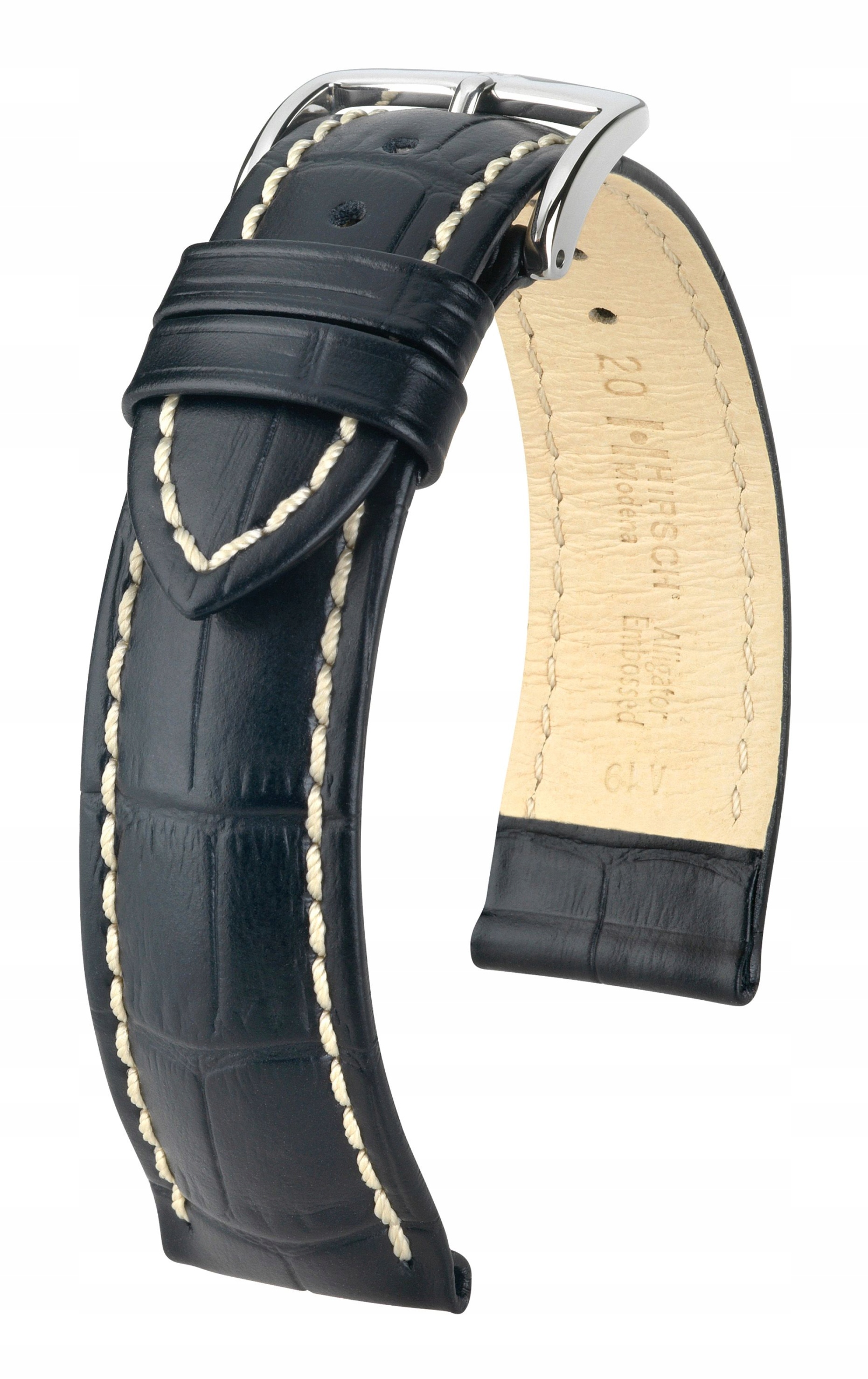 Krásný Řemínek Pro Hodinky Hirsch Modena Černý 18 MM