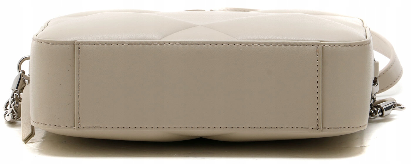 CALVIN KLEIN QUILT CAMERA BAG K60K611891 beż Wzór dominujący bez wzoru