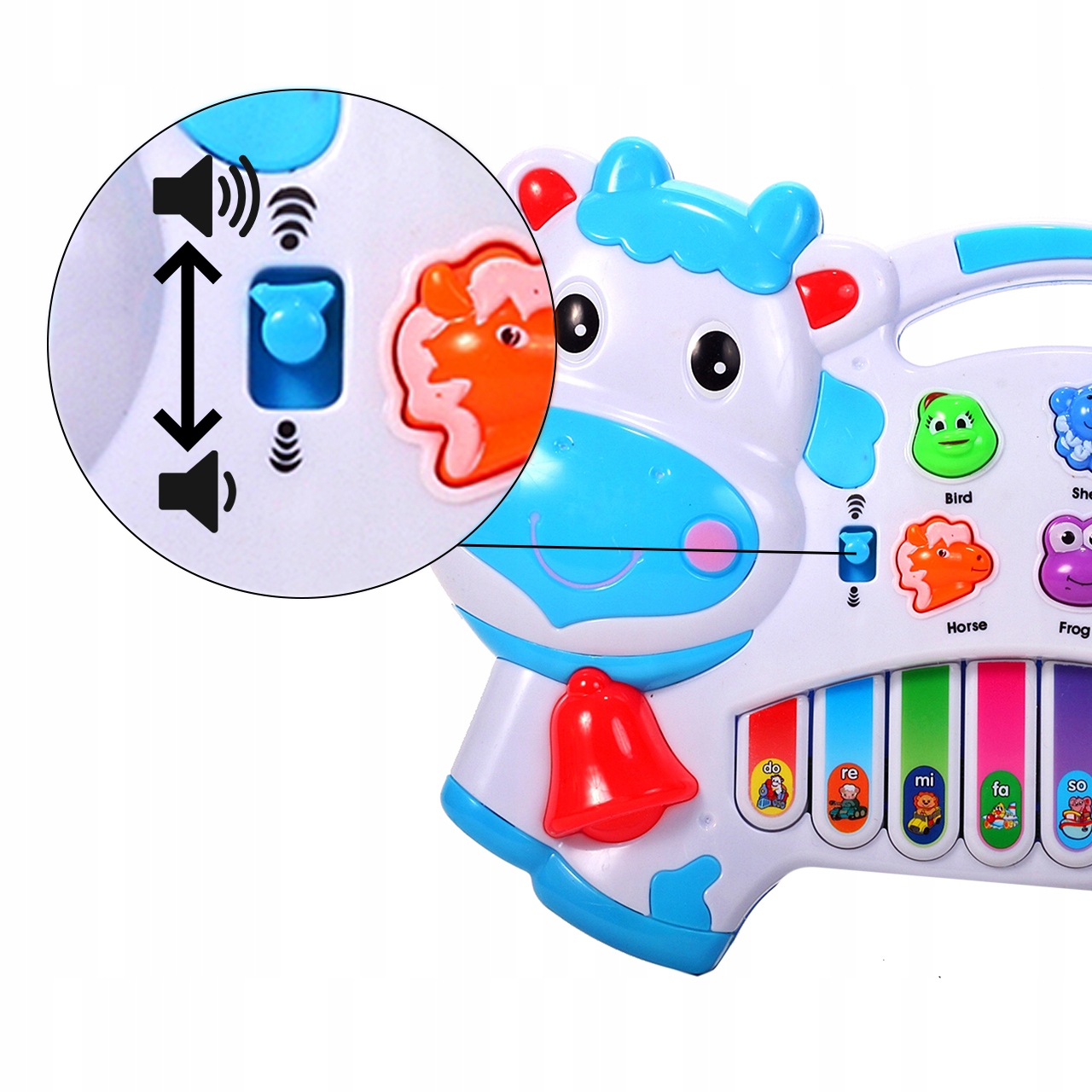 ORGANKI PIANINKO ZWIERZĄTKA KRÓWKA DLA DZIECI EDUKACYJNE INTERAKTYWNE Materiał plastik