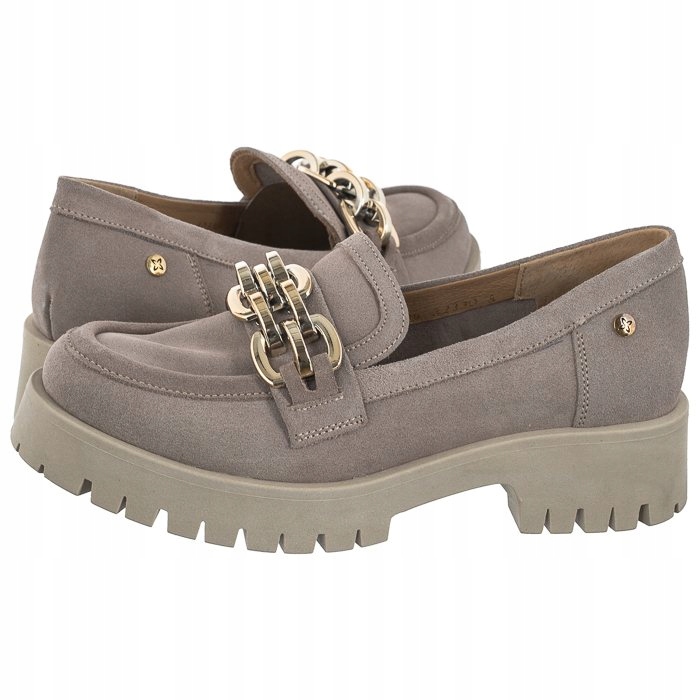 Dámské semišové mokasíny Maciejka béžové 6004A-04