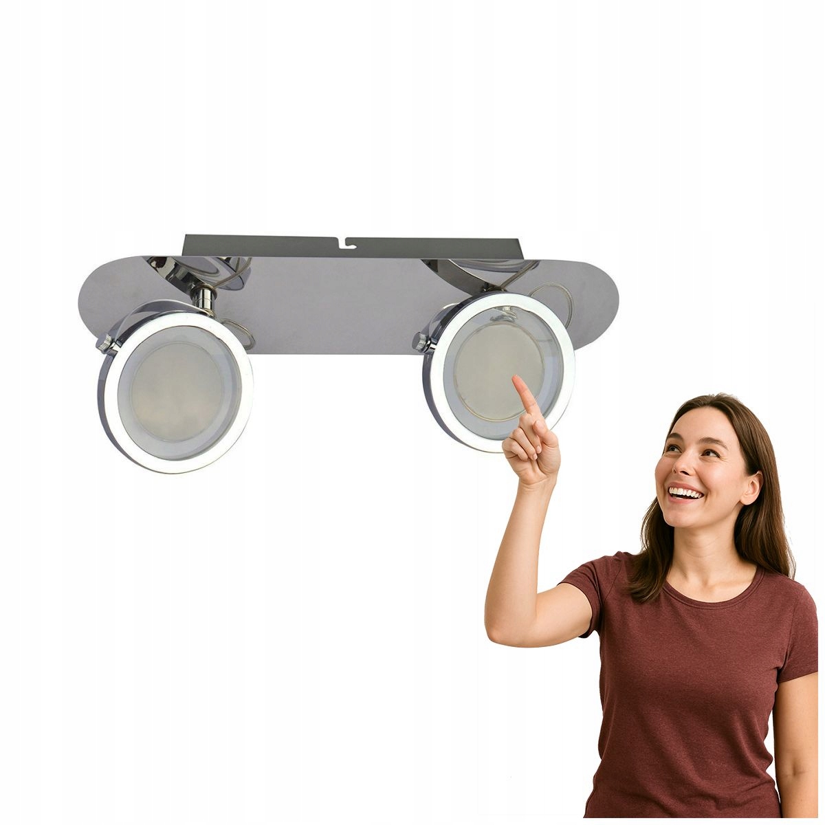 Led reflektor Alessio do obývacího pokoje chrom 2x5W Italux