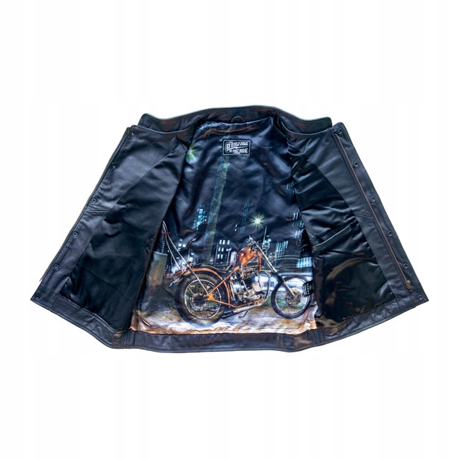 Kožená Motocyklová Vesta Night Rider 13-1/2 XL