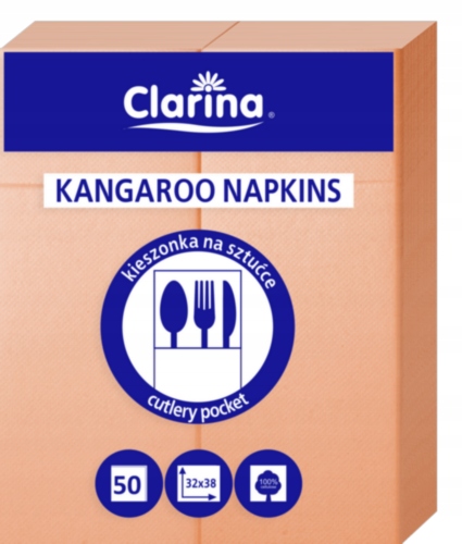 

Kieszonki na sztućce Brzoskwiniowe 50 szt.