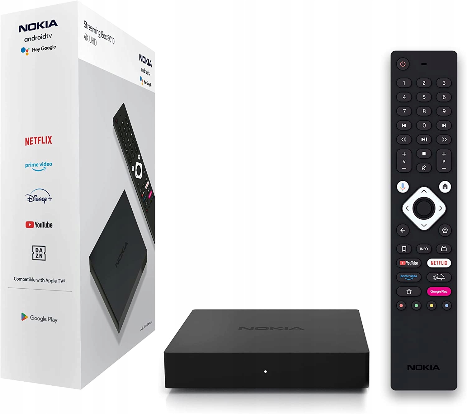 NOKIA BOX 8010 ODTWARZACZ MULTIMEDIALNY 4K ANDROID TV HDMI PILOT CHROMECAST