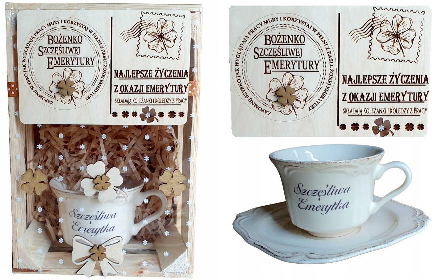 Zestaw Z Filiżanką Z Okazji Przejścia Na Emeryturę