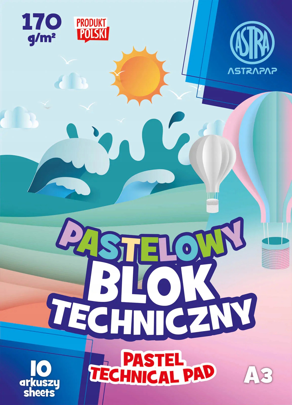 

Astra Blok Techniczny Pastelowy A3 10 kartek 170g