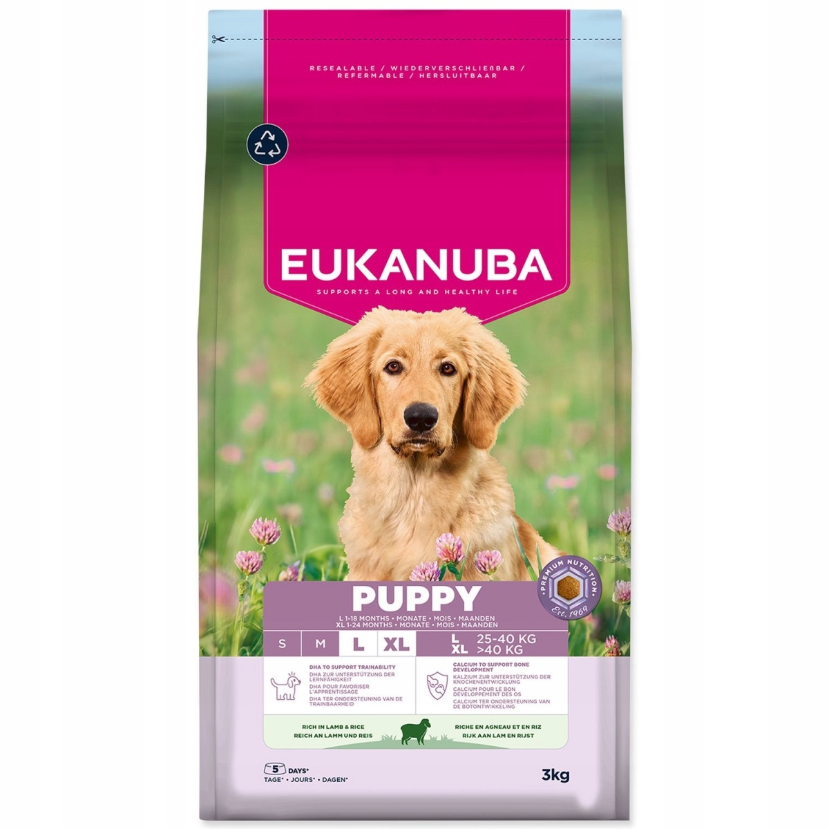 Levně Krmivo Eukanuba Puppy Large rich in lamb 3kg