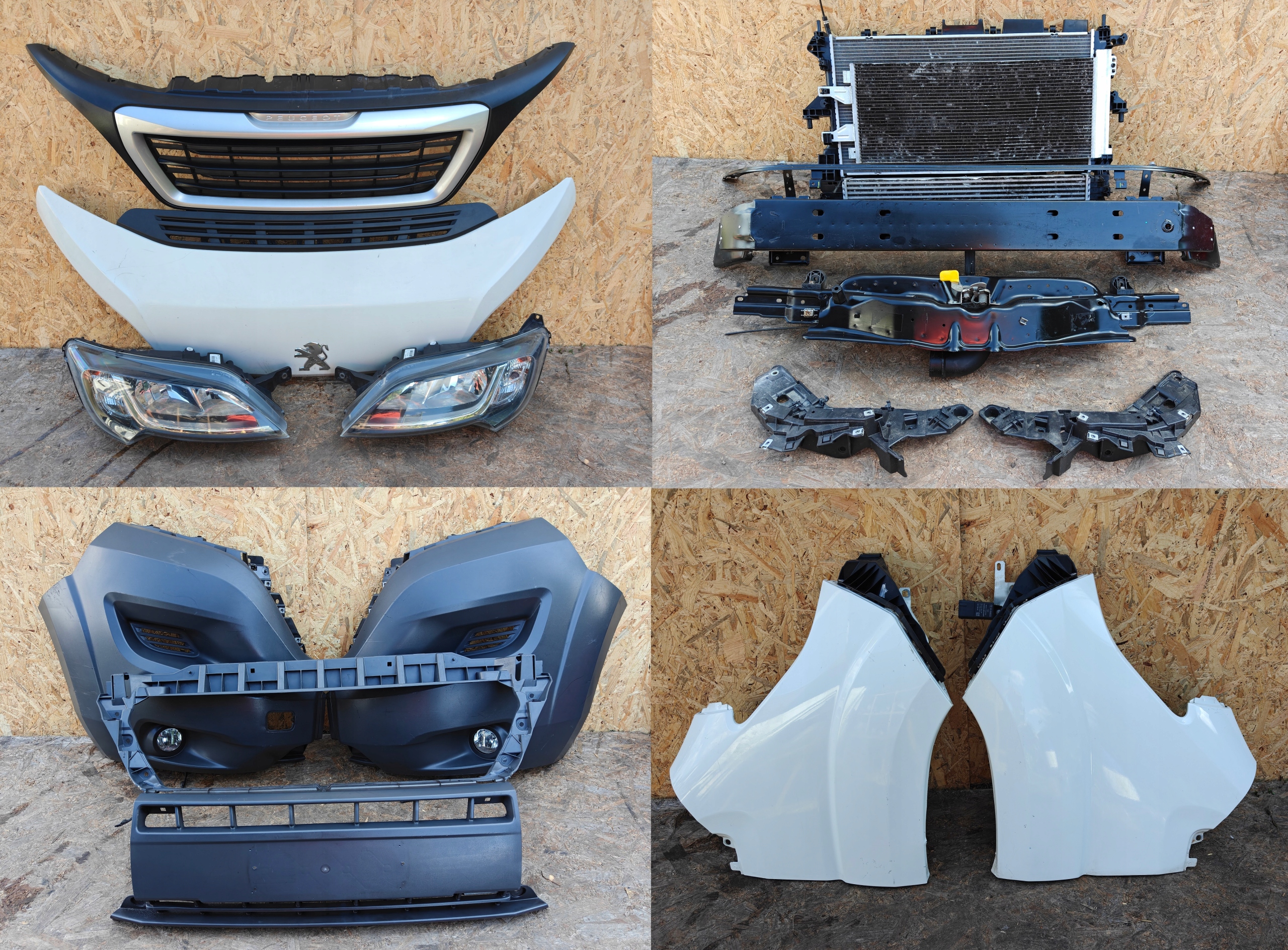 complete front PEUGEOT BOXER 2.0 2.2 bonnet bumper fenders support panel for radiators