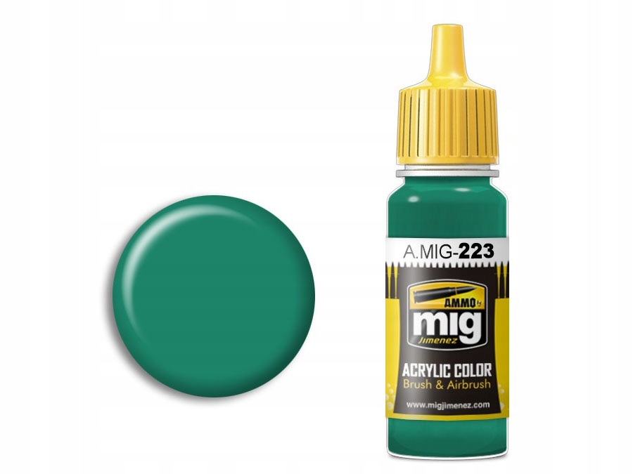 Farba akryl Interior turquoise green A.MIG223 Ammo