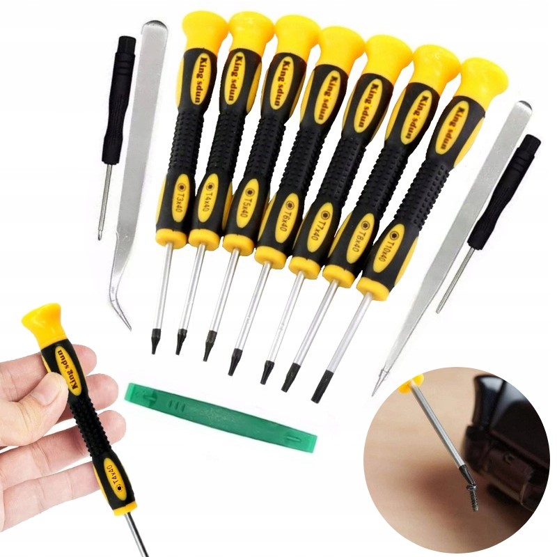 Narzędzia Zestaw Śrubokrętów Wkrętak Torx T3 T4 T5 T6 T7 T8 T10 Do Naprawy