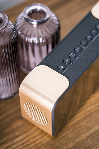 RADIOBUDZIK BEZPRZEWODOWY BLUETOOTH FM/AUX/SD RADIO ZEGAR ZŁOTY ADLER Stan opakowania oryginalne